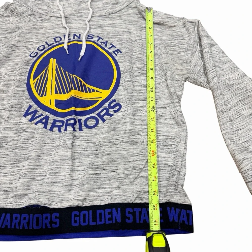 NBA Golden State Warriors Pullover Sweatshirt Hoodie Gray Adult XL Distressed
